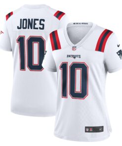 Women's New England Patriots Mac Jones White Game Jersey JS8167 nicesnker