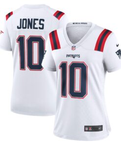 Women's New England Patriots Mac Jones White Player Jersey JS6748 nicesnker