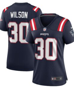 Women's New England Patriots Mack Wilson Navy Game Jersey JS9987 nicesnker