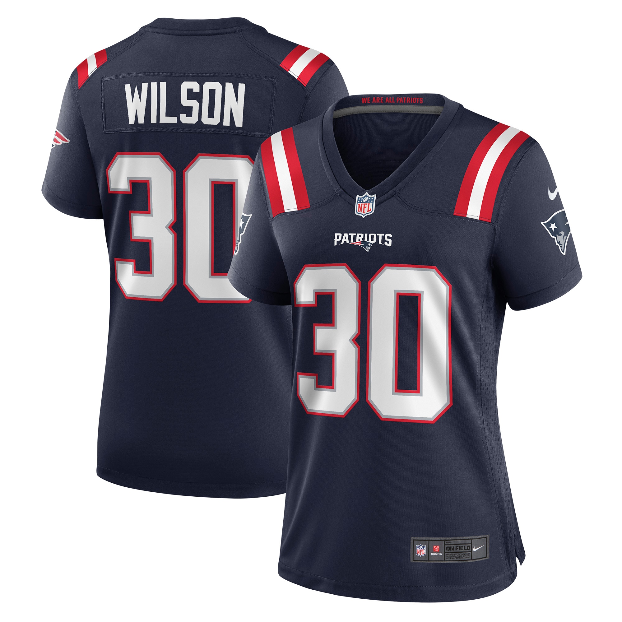 Women's New England Patriots Mack Wilson Navy Game Jersey JS9987 nicesnker