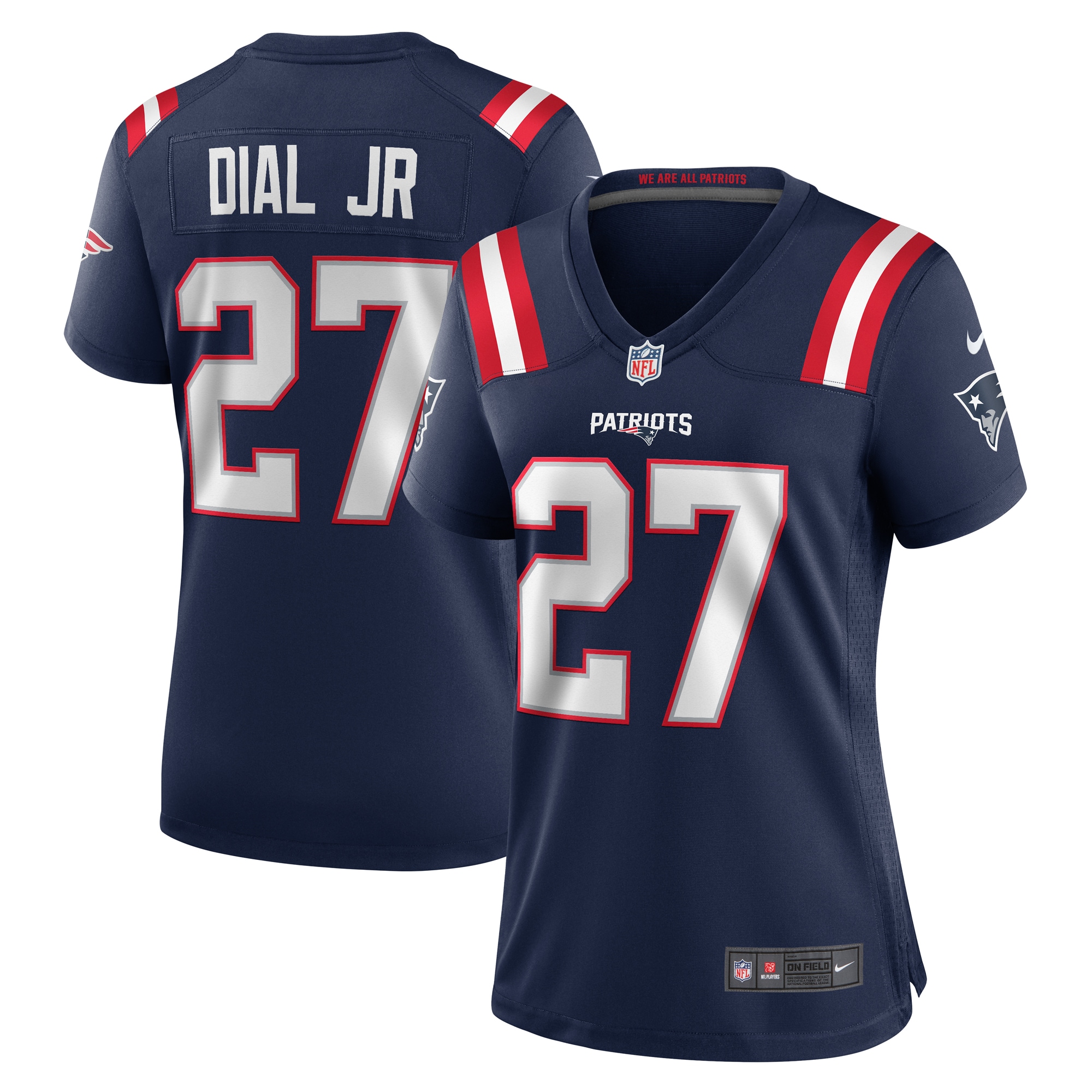Women's New England Patriots Marcellas Dial Jr. Navy Game Jersey JS1739 nicesnker