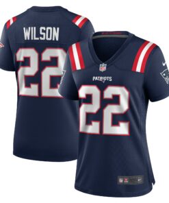 Women's New England Patriots Marco Wilson Navy Game Jersey JS9645 nicesnker