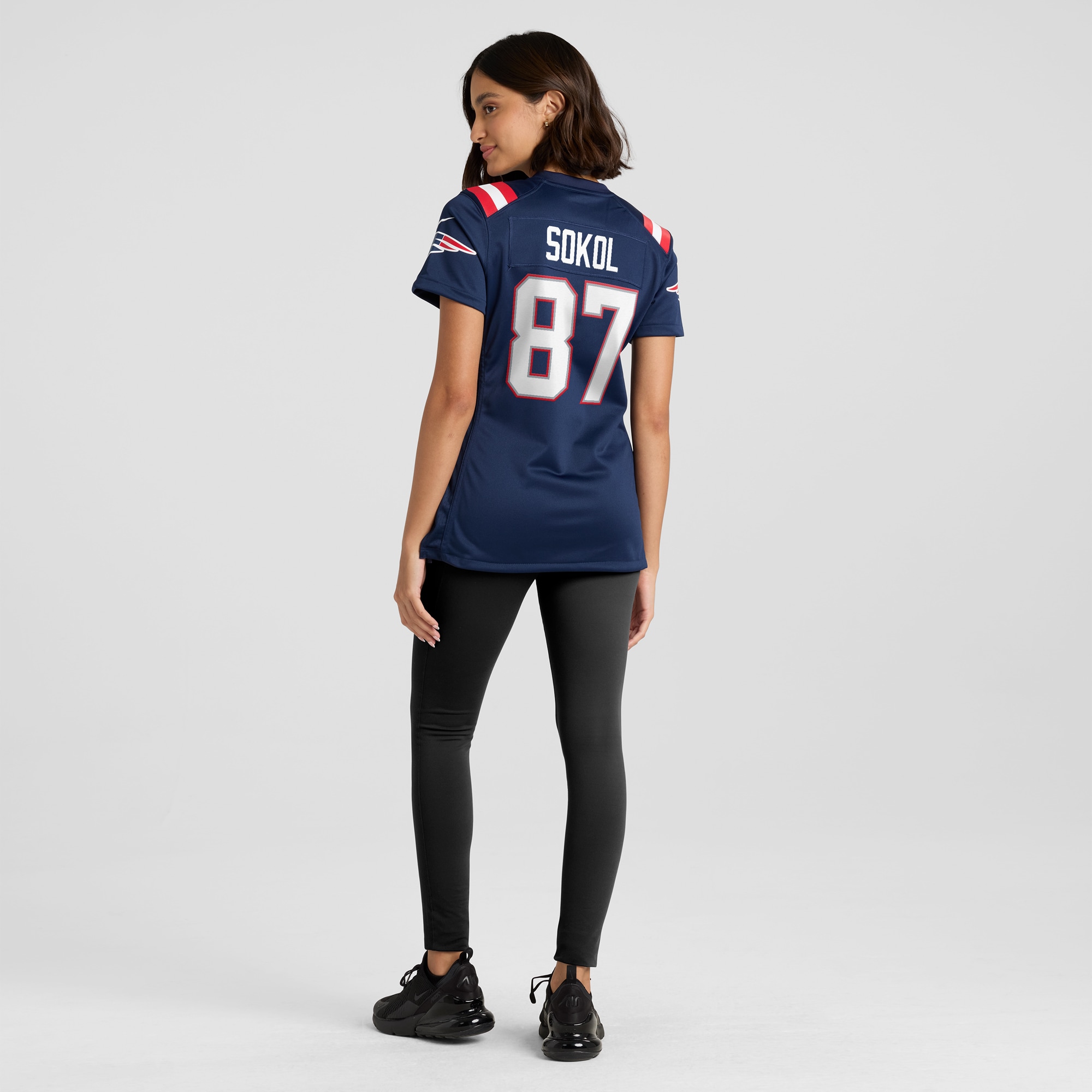 Women's New England Patriots Matt Sokol Navy Game Player Jersey JS2745 nicesnker - Image 5