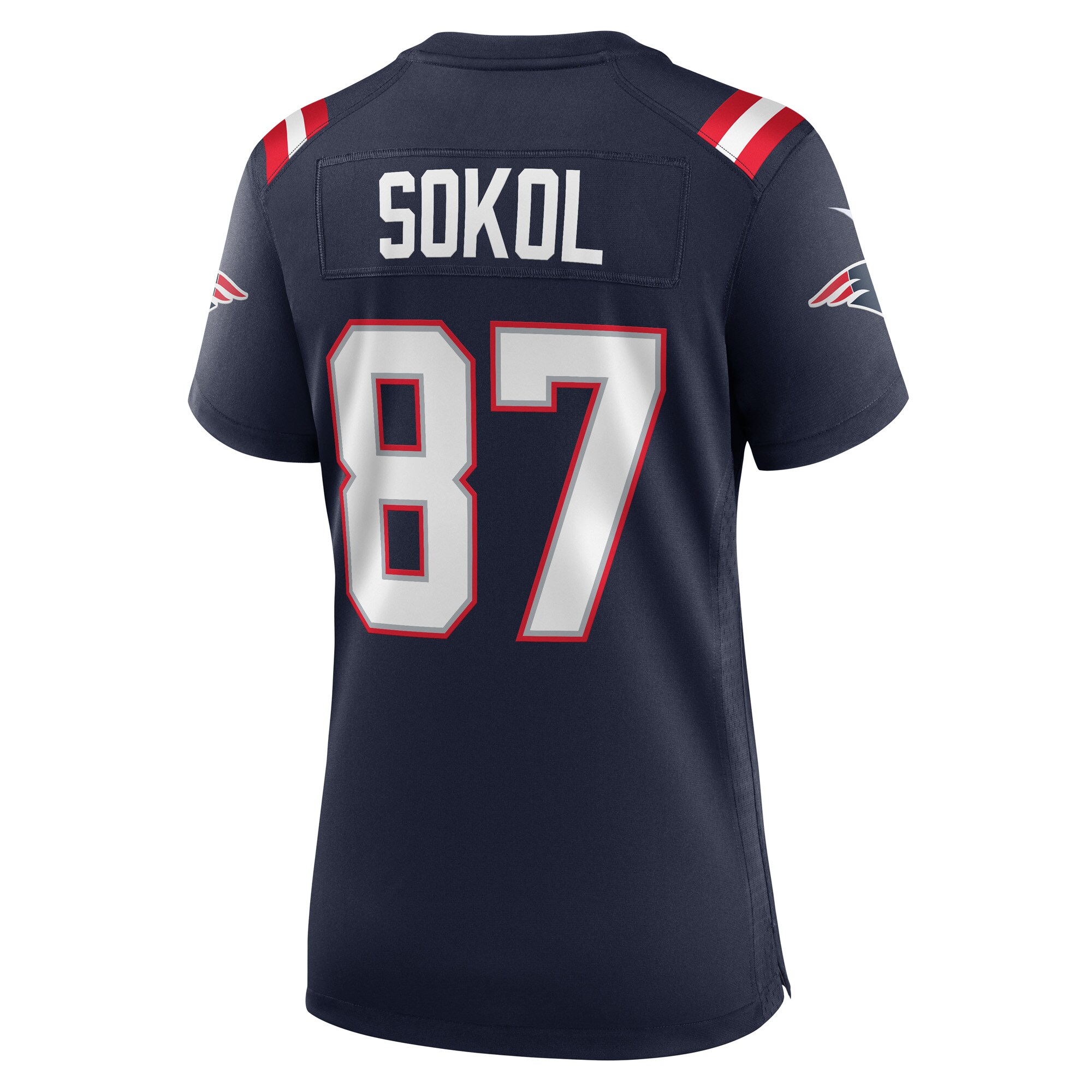 Women's New England Patriots Matt Sokol Navy Game Player Jersey JS2745 nicesnker - Image 3