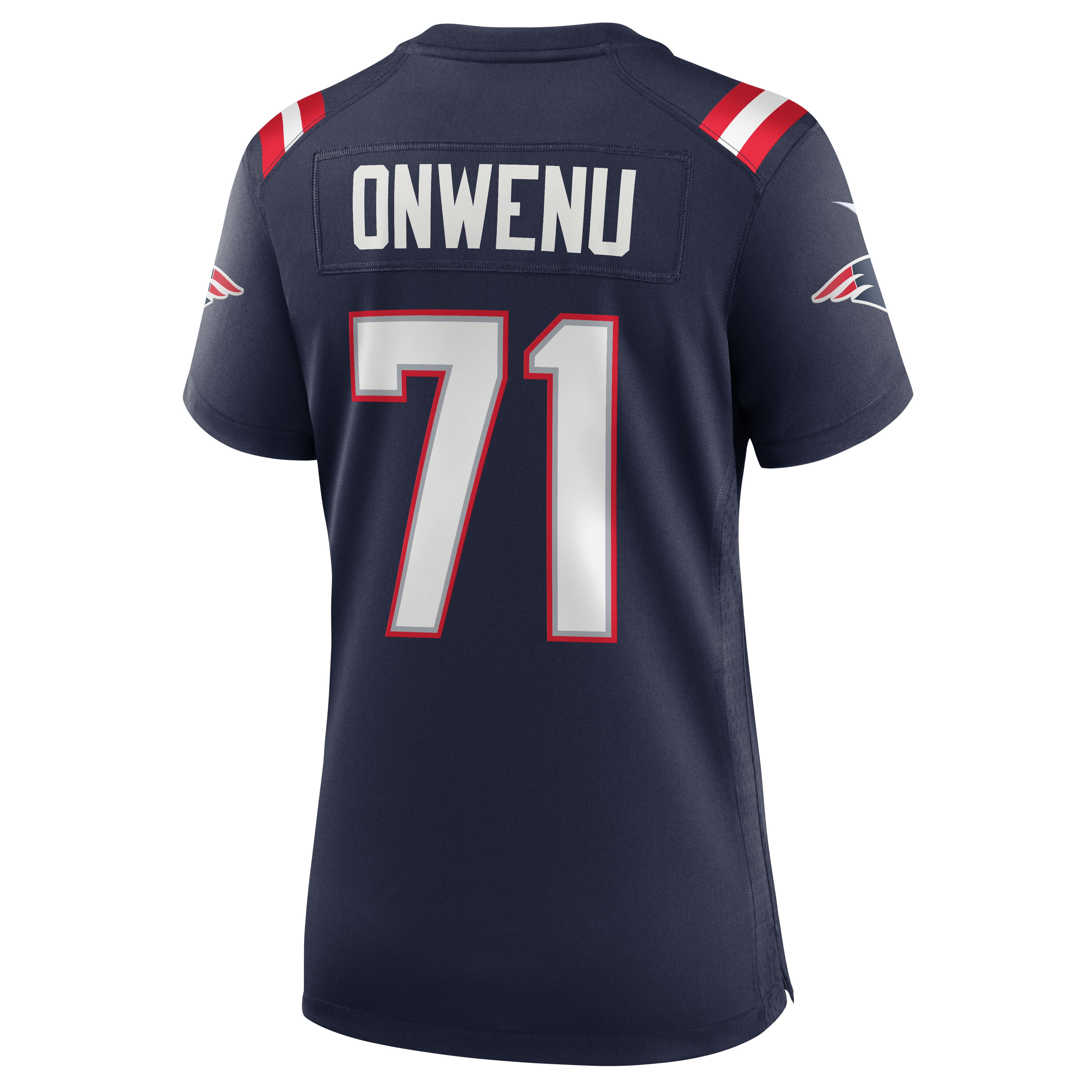 Women's New England Patriots Mike Onwenu Navy Team Game Jersey JS5414 nicesnker - Image 3