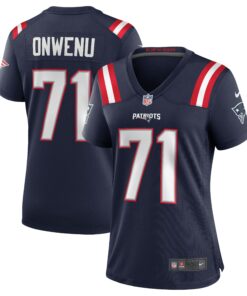 Women's New England Patriots Mike Onwenu Navy Team Game Jersey JS5414 nicesnker