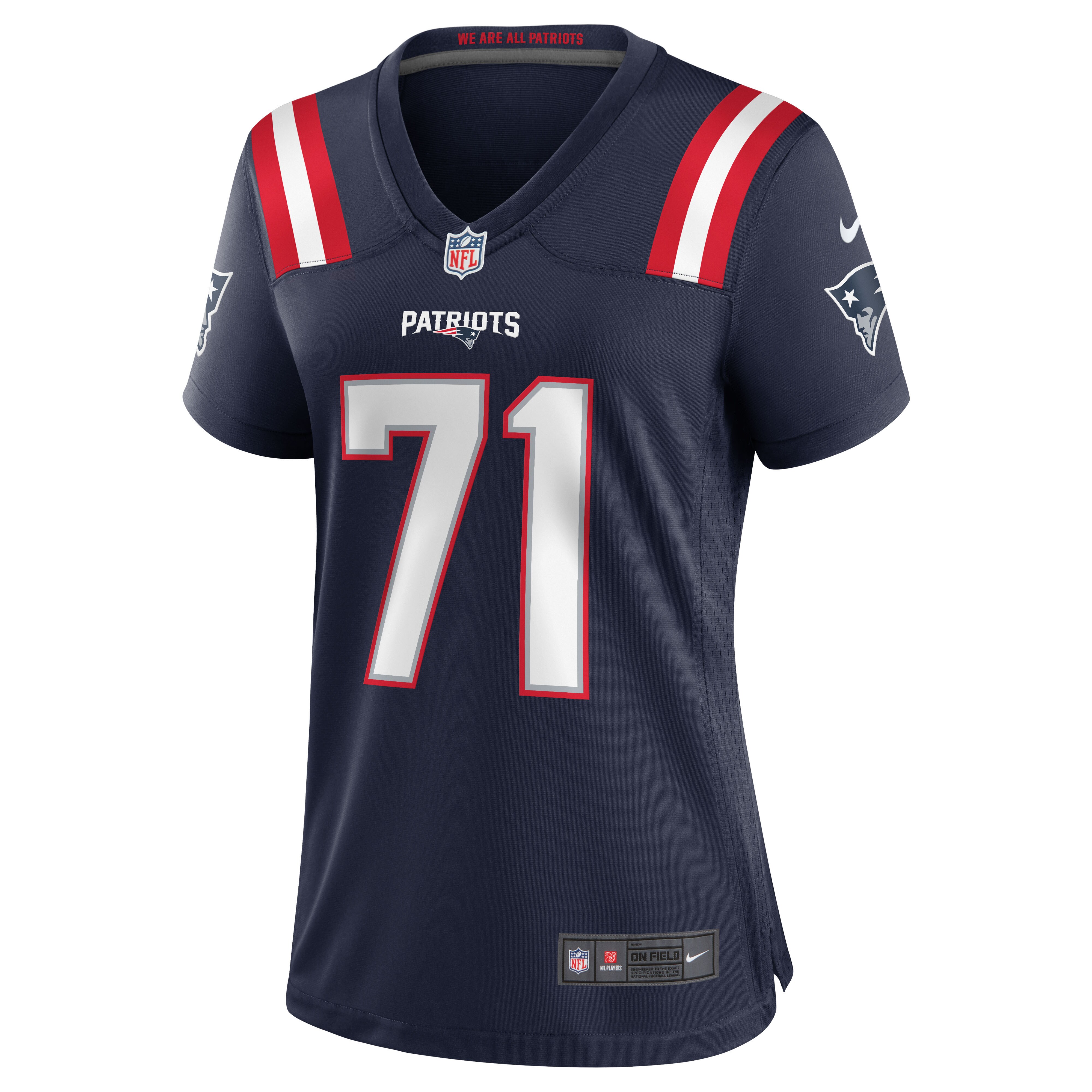 Women's New England Patriots Mike Onwenu Navy Team Game Jersey JS5414 nicesnker - Image 2