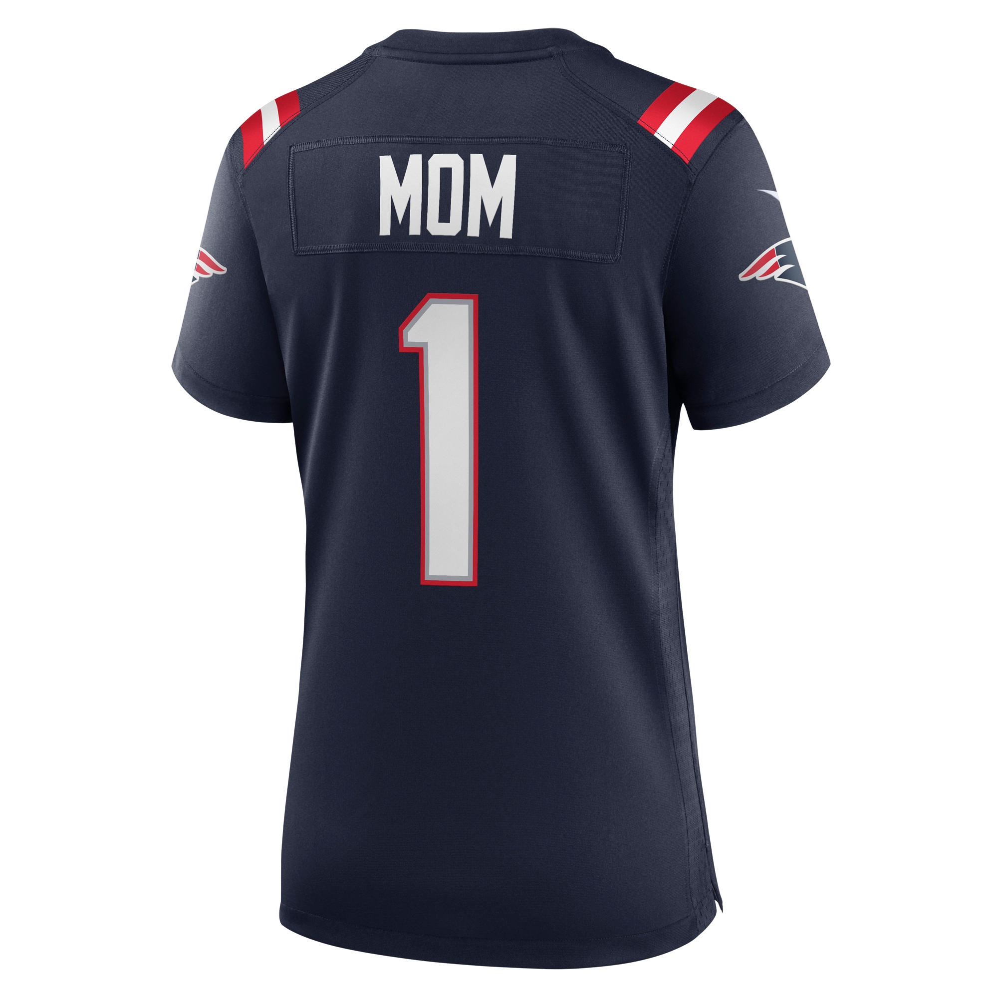 Women's New England Patriots Number 1 Mom Navy Game Jersey JS6104 nicesnker - Image 3