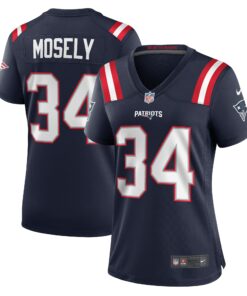 Women's New England Patriots Quandre Mosely Navy Home Game Player Jersey JS3219 nicesnker
