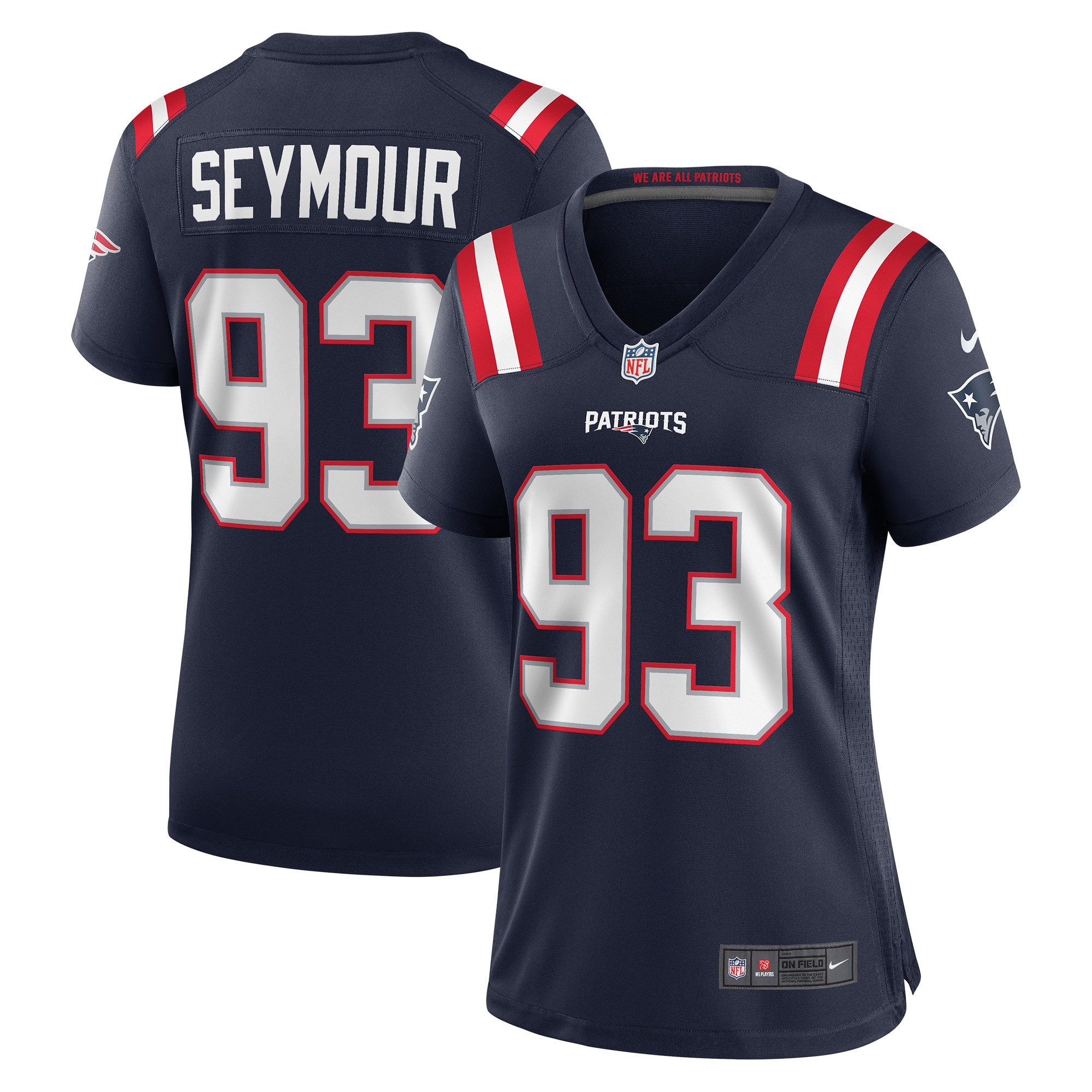 Women's New England Patriots Richard Seymour Navy Retired Player Game Jersey JS6207 nicesnker