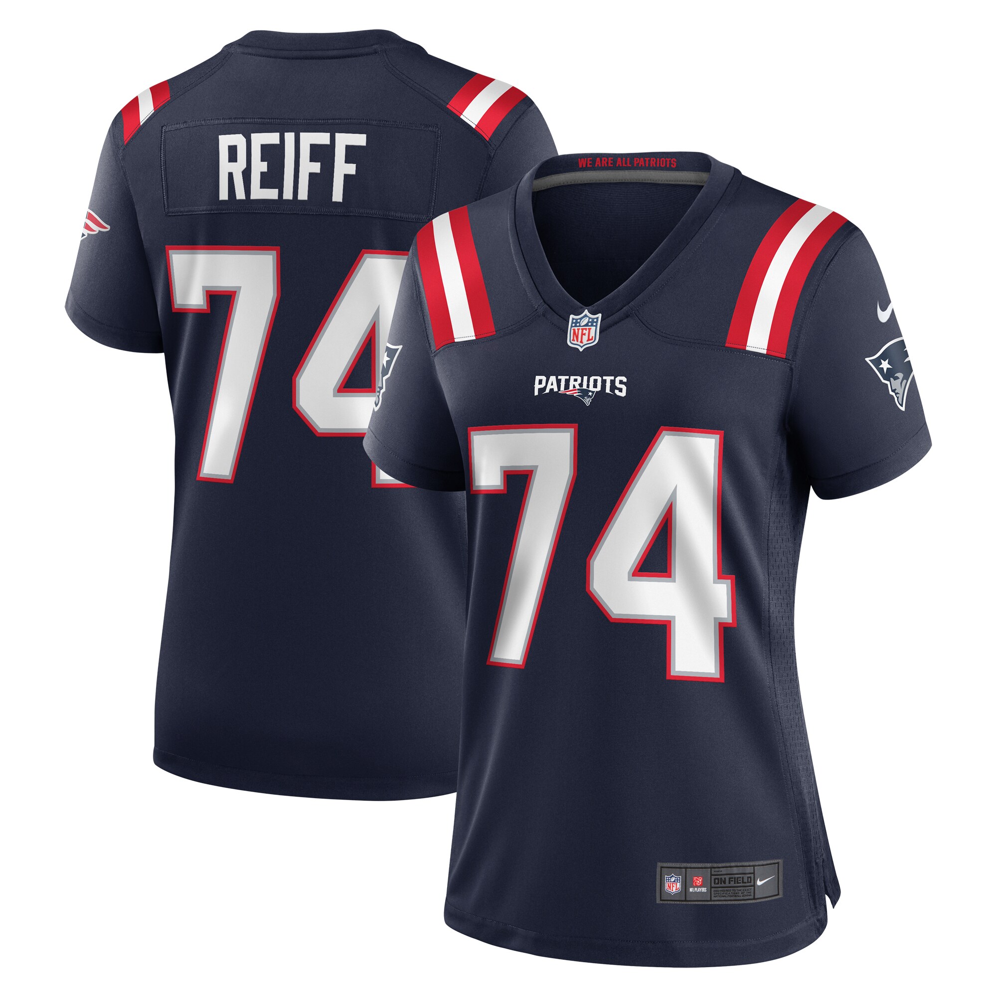 Women's New England Patriots Riley Reiff Navy Game Jersey JS6008 nicesnker