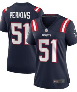 Women's New England Patriots Ronnie Perkins Navy Game Jersey JS7013 nicesnker
