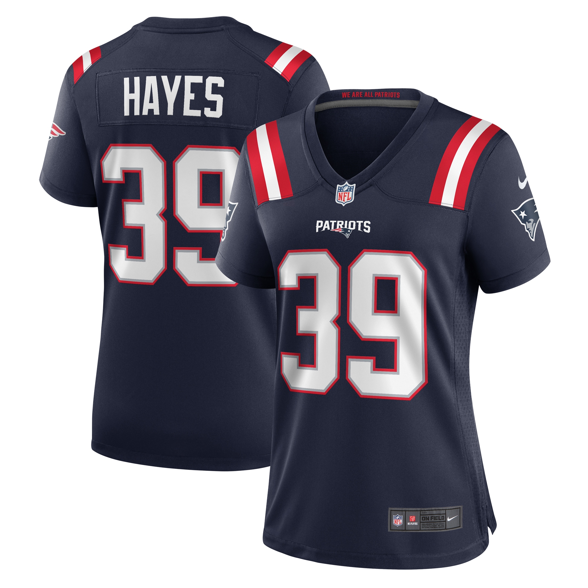 Women's New England Patriots Tae Hayes Navy Home Game Player Jersey JS2007 nicesnker