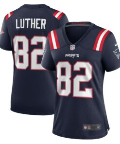 Women's New England Patriots T.J. Luther Navy Team Game Jersey JS7555 nicesnker