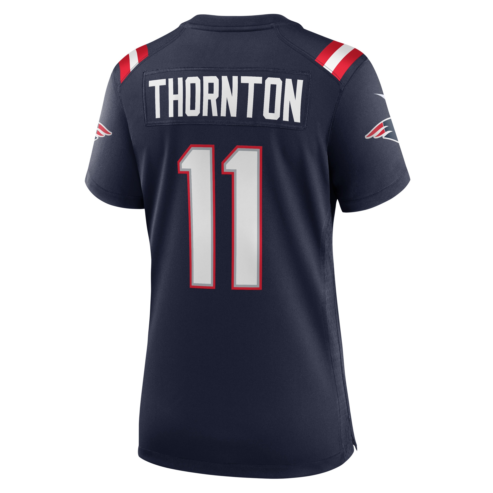 Women's New England Patriots Tyquan Thornton Navy Game Player Jersey JS1752 nicesnker - Image 3