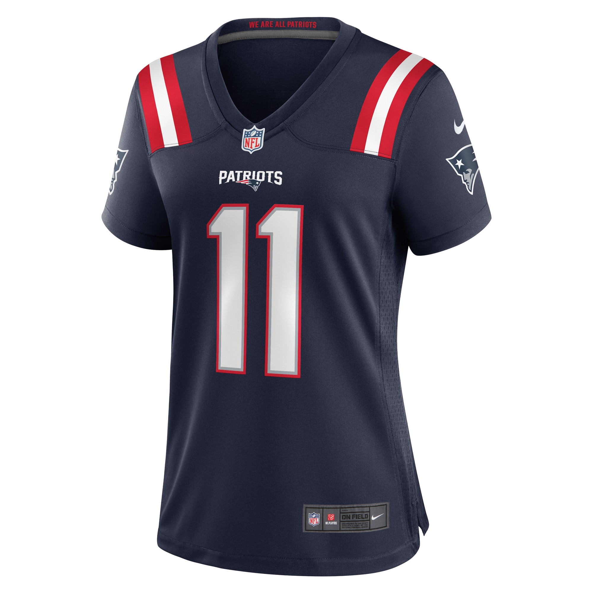 Women's New England Patriots Tyquan Thornton Navy Game Player Jersey JS1752 nicesnker - Image 2