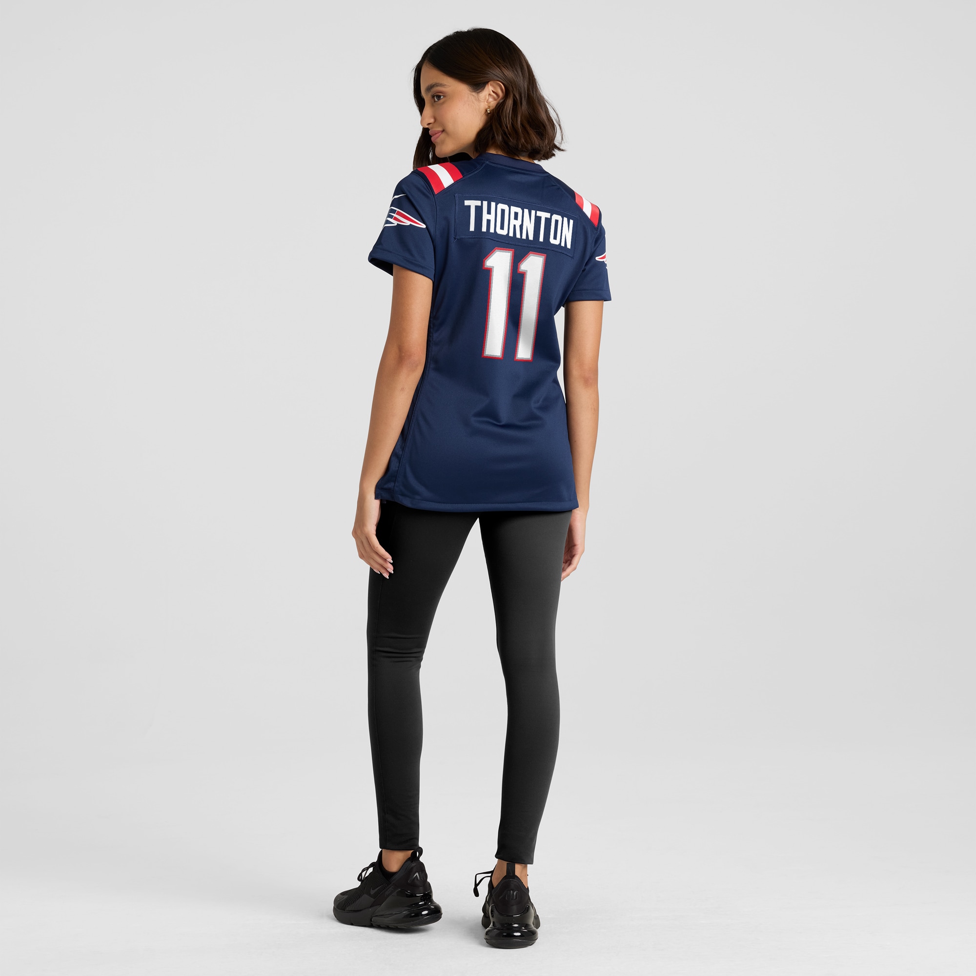 Women's New England Patriots Tyquan Thornton Navy Game Player Jersey JS1752 nicesnker - Image 5
