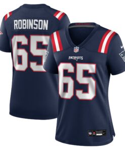 Women's New England Patriots Tyrese Robinson Navy Game Jersey JS1220 nicesnker