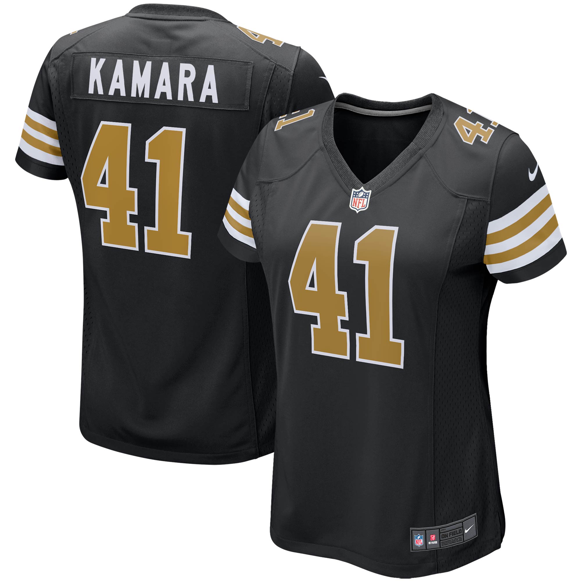 Women's New Orleans Saints Alvin Kamara Black Player Jersey JS1299 nicesnker
