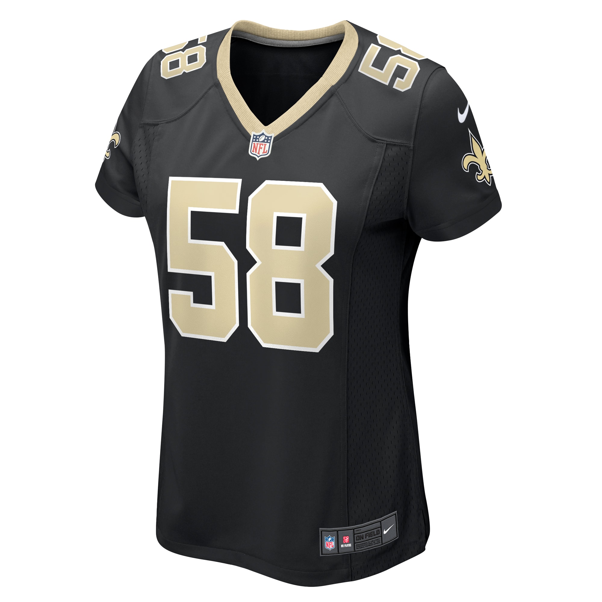 Women's New Orleans Saints Anfernee Orji Black Team Game Jersey JS8712 nicesnker - Image 2