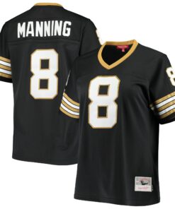 Women's New Orleans Saints Archie Manning Mitchell & Ness Black 1979 Legacy Jersey JS4202 nicesnker