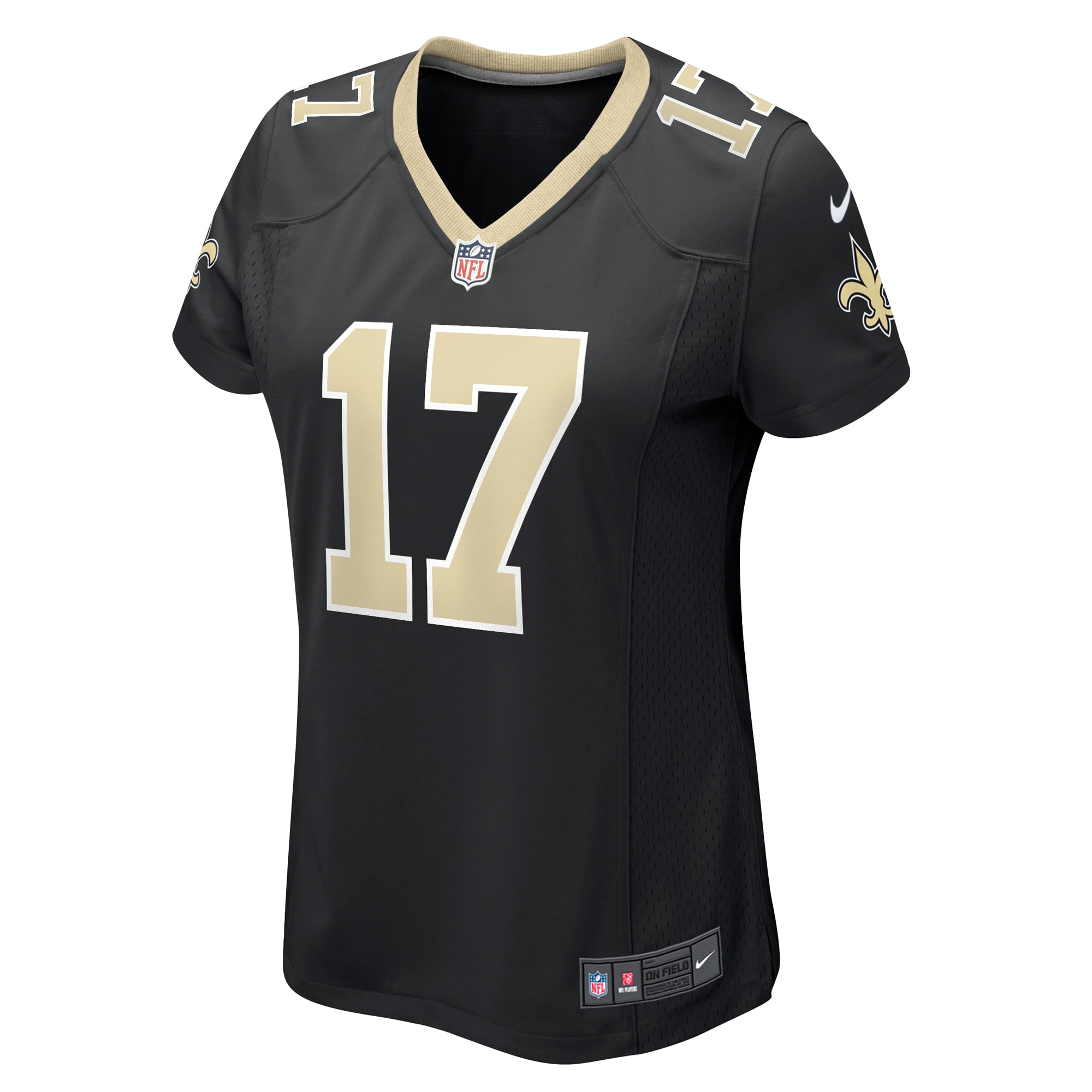 Women's New Orleans Saints A.T. Perry Black Team Game Jersey JS4122 nicesnker - Image 2