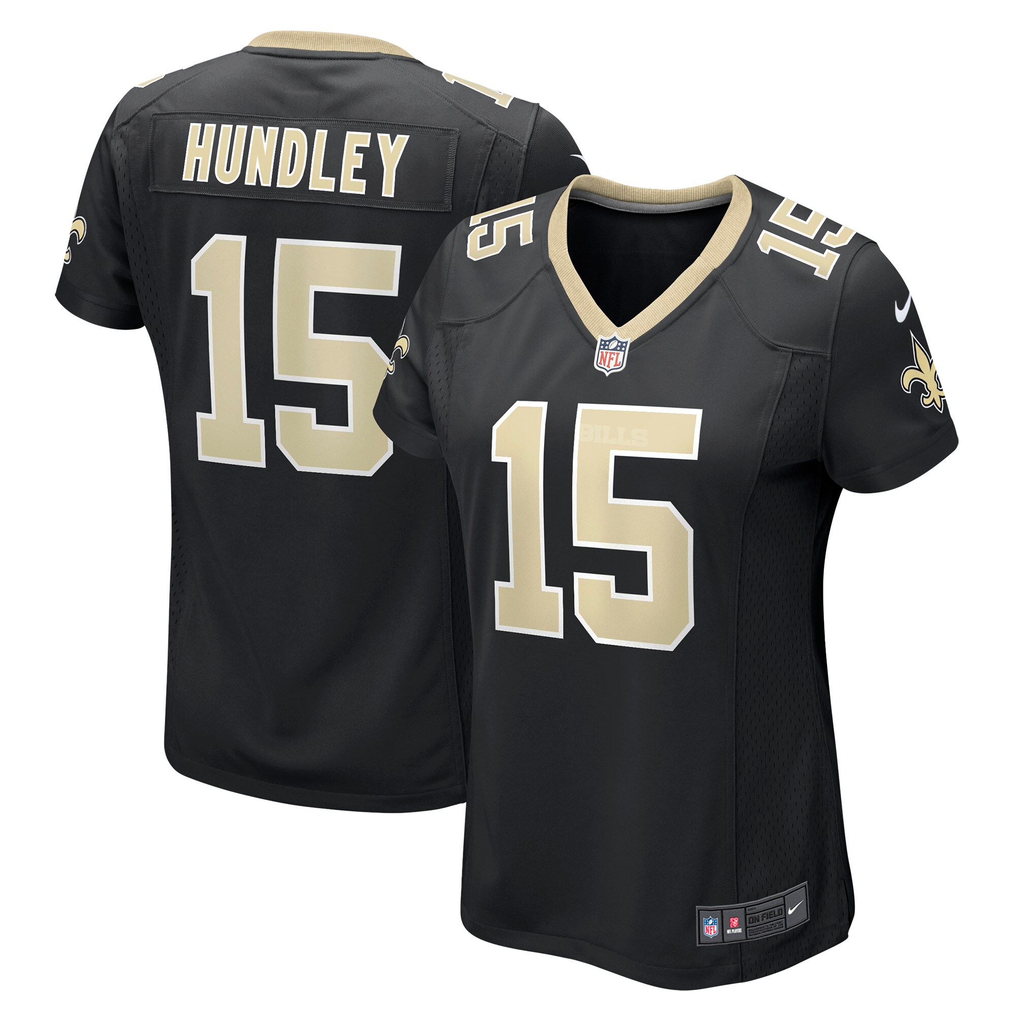 Women's New Orleans Saints Brett Hundley Black Game Player Jersey JS9983 nicesnker