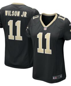 Women's New Orleans Saints Cedrick Wilson Jr. Black Game Jersey JS3279 nicesnker