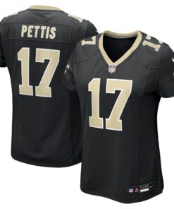 Women's New Orleans Saints Dante Pettis Black Game Jersey JS3426 nicesnker