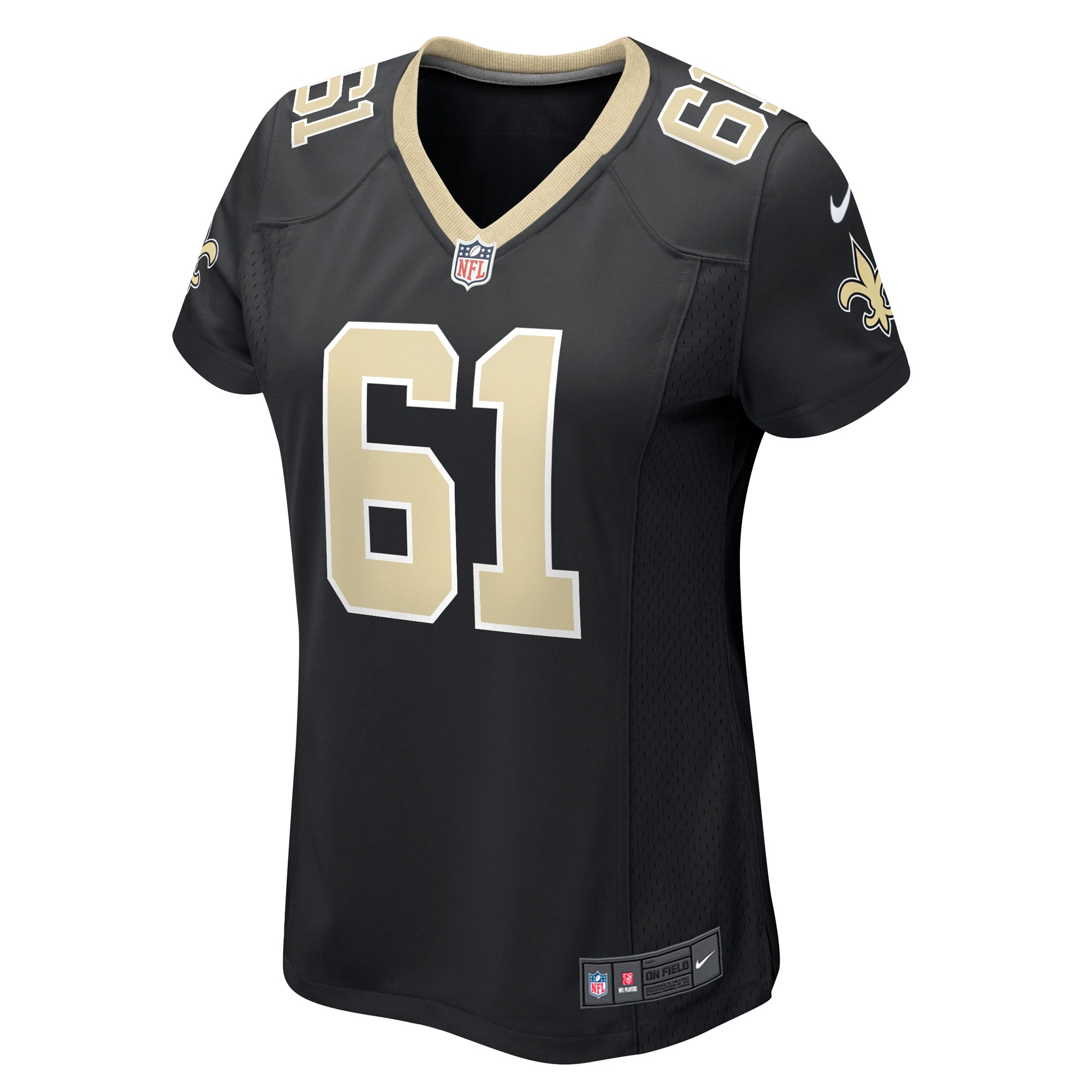 Women's New Orleans Saints Drew Desjarlais Black Game Player Jersey JS8898 nicesnker - Image 2