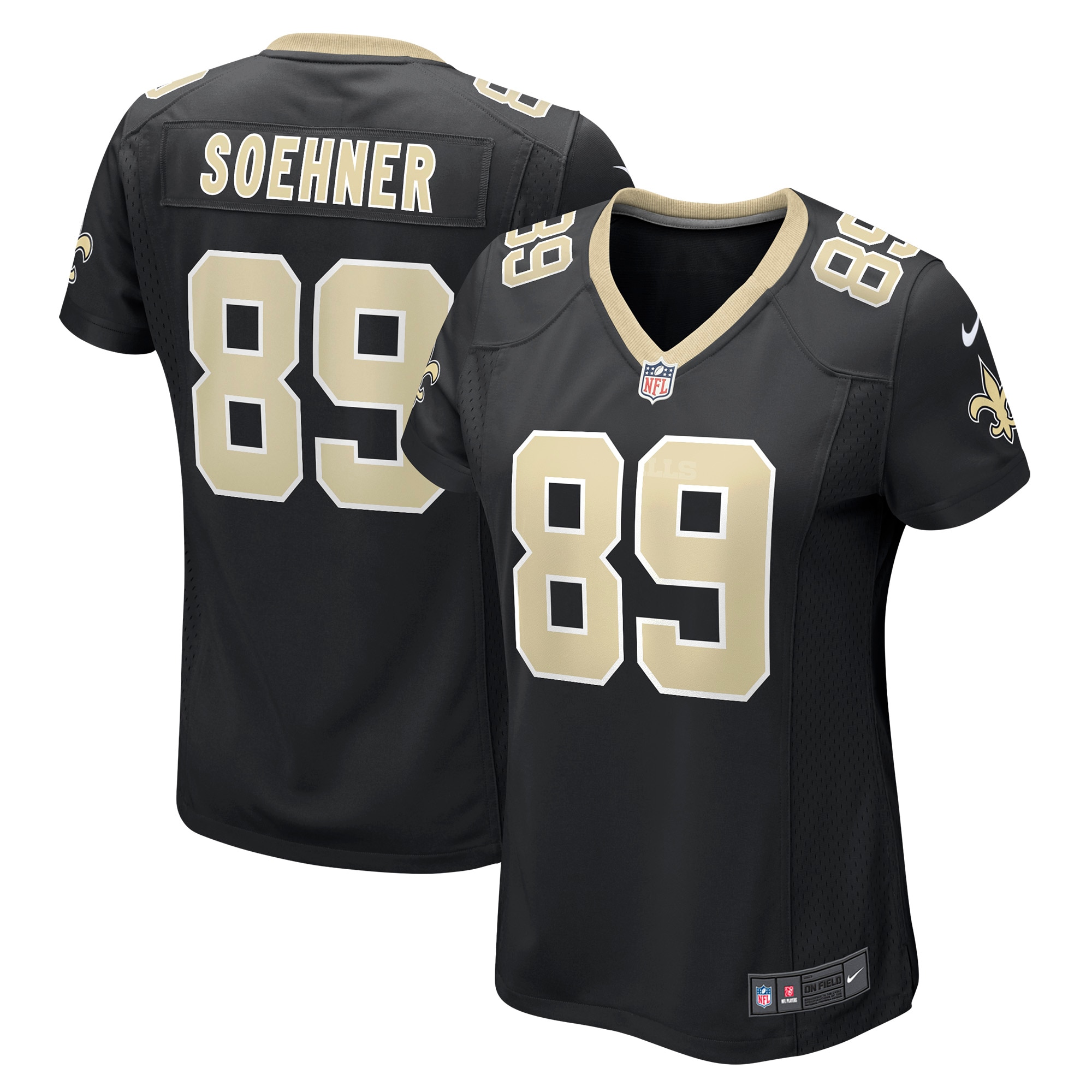 Women's New Orleans Saints Dylan Soehner Black Game Jersey JS8448 nicesnker