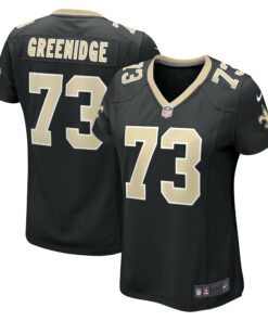 Women's New Orleans Saints Ethan Greenidge Black Game Jersey JS4926 nicesnker