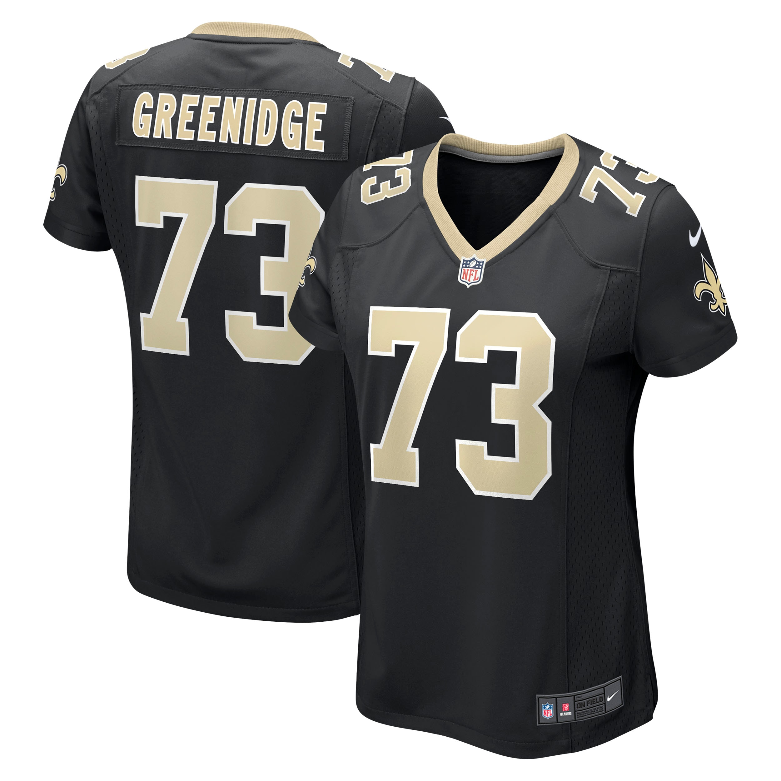 Women's New Orleans Saints Ethan Greenidge Black Game Jersey JS4926 nicesnker