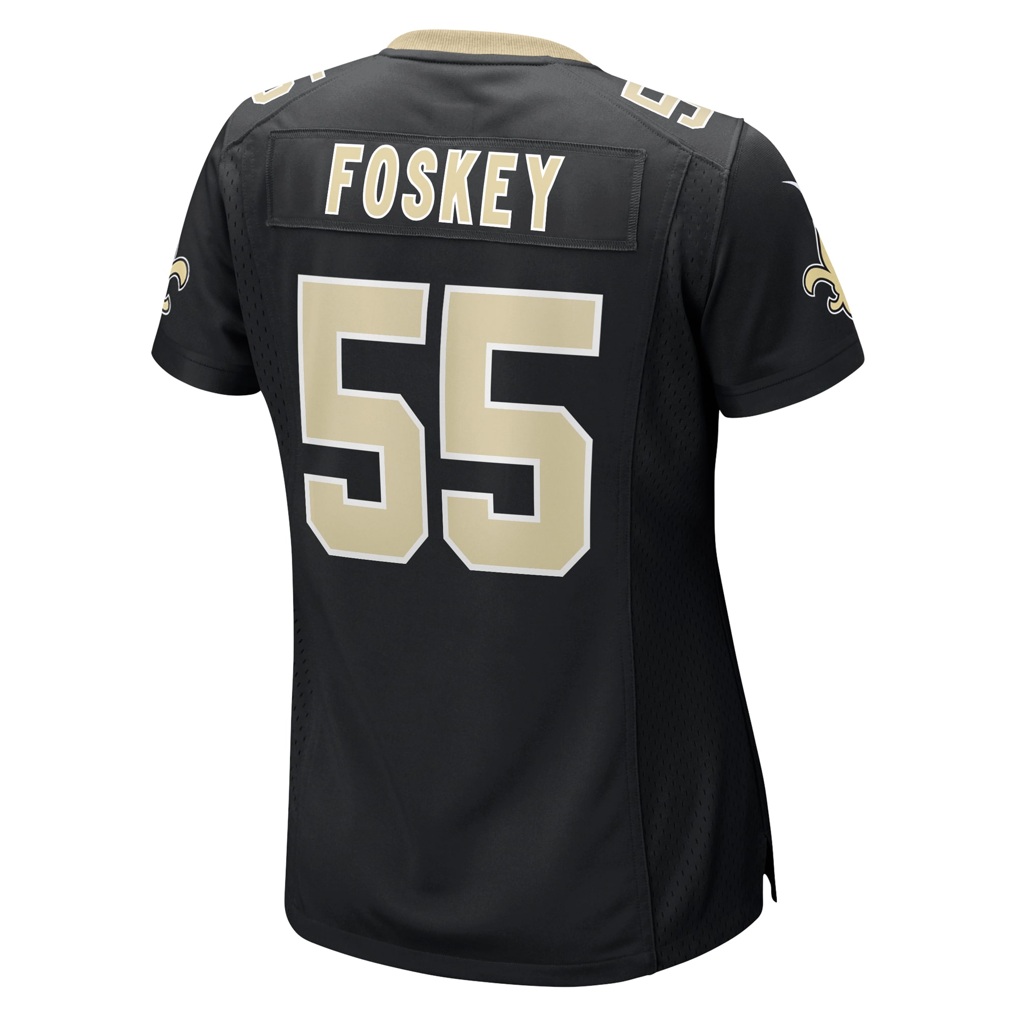 Women's New Orleans Saints Isaiah Foskey Black Team Game Jersey JS1630 nicesnker - Image 3
