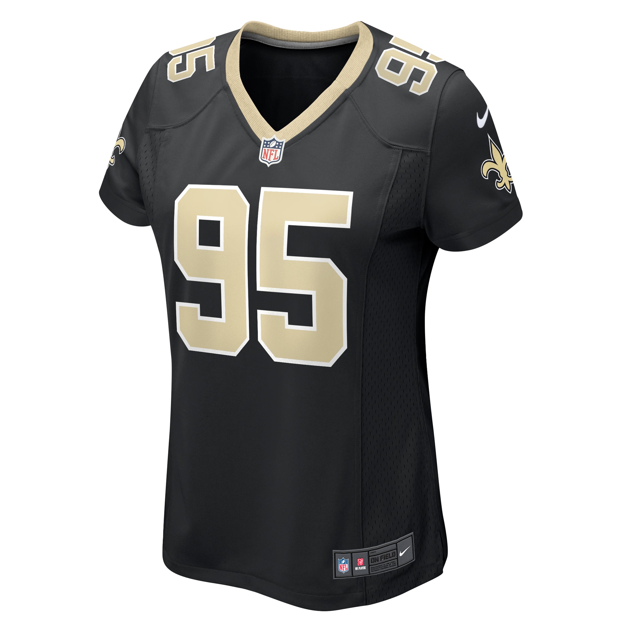 Women's New Orleans Saints Jack Heflin Black Team Game Jersey JS1577 nicesnker - Image 2
