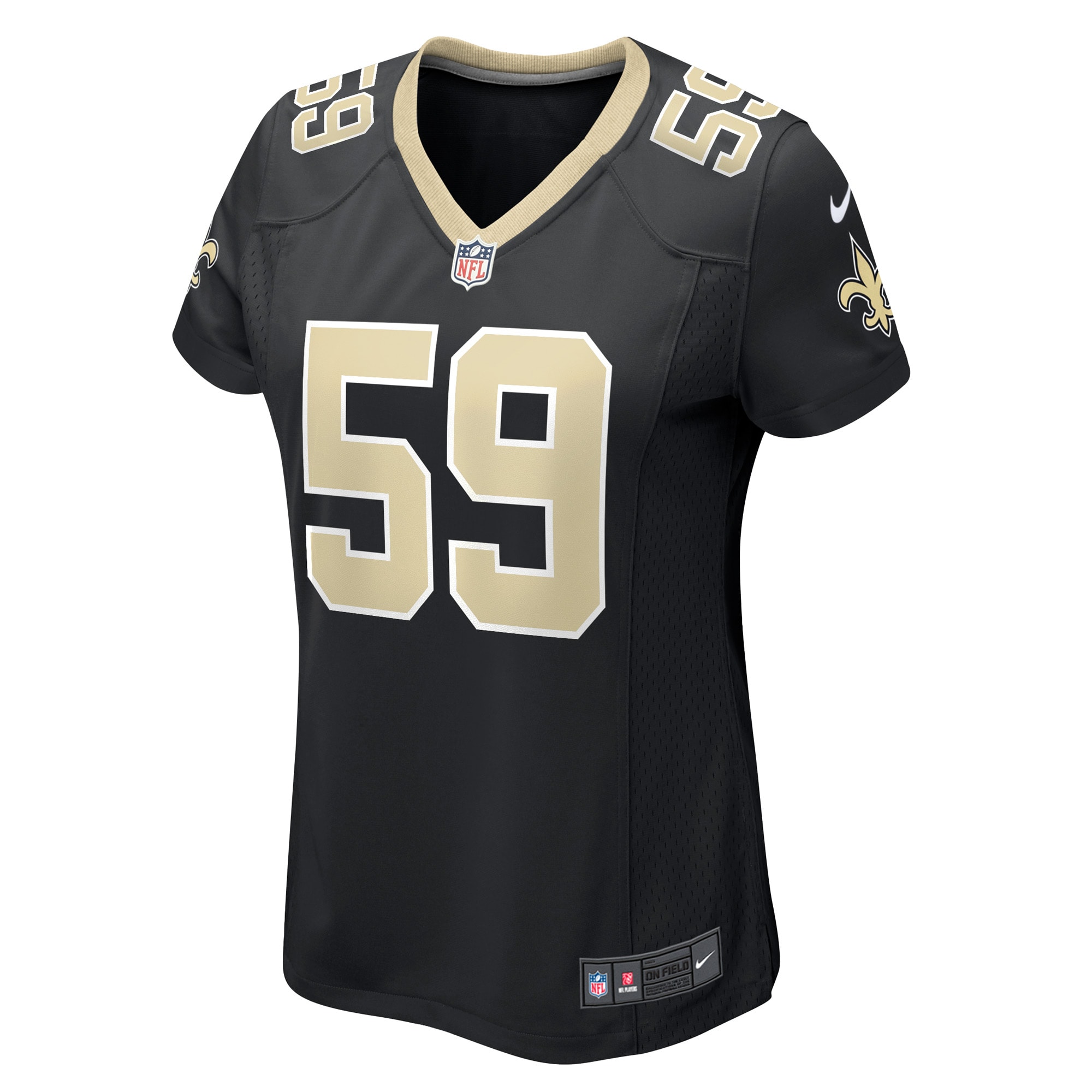 Women's New Orleans Saints Jackson Black Game Player Jersey JS3145 nicesnker - Image 2