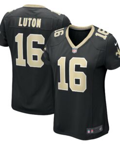 Women's New Orleans Saints Jake Luton Black Game Player Jersey JS8939 nicesnker