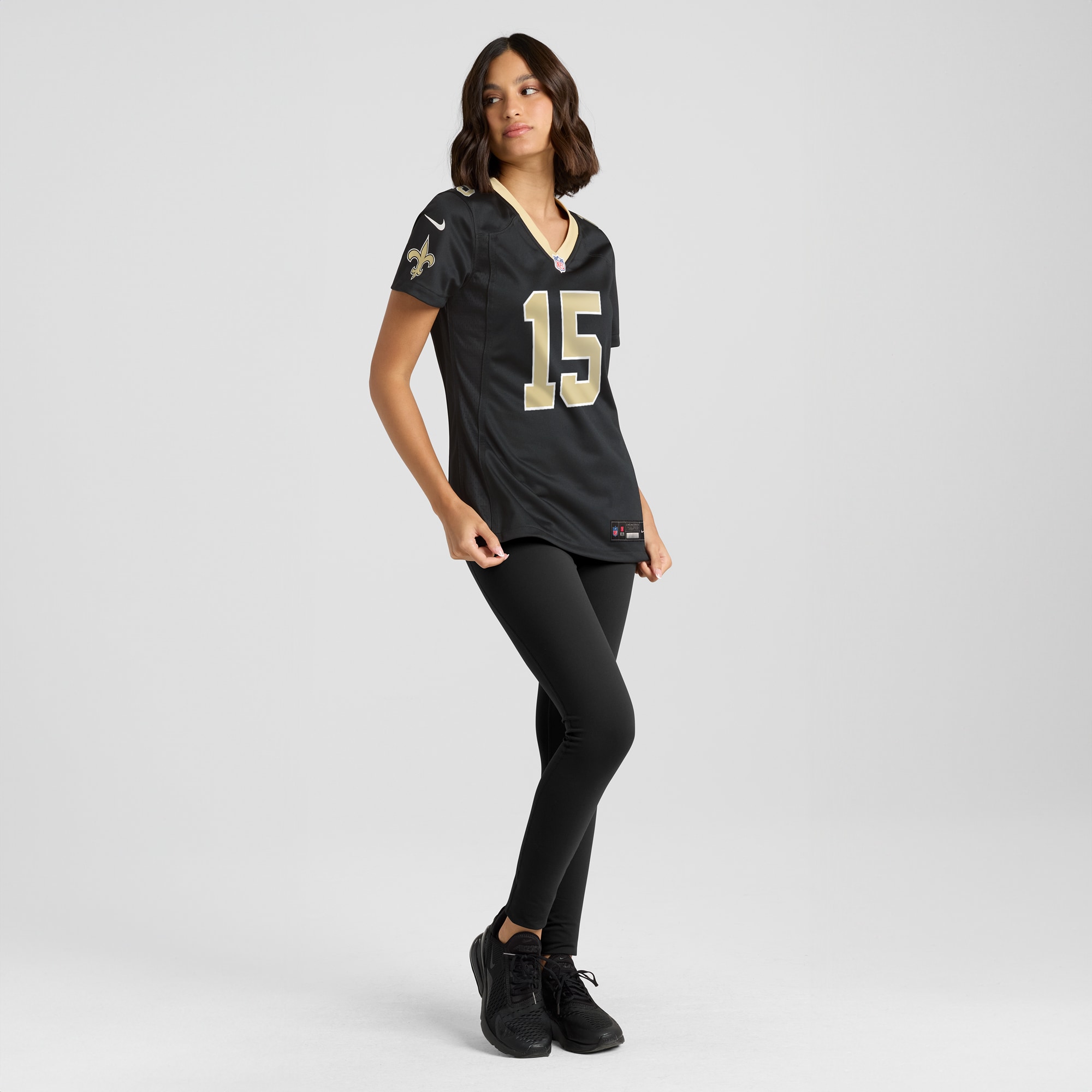 Women's New Orleans Saints Kawaan Baker Black Game Player Jersey JS5872 nicesnker - Image 4