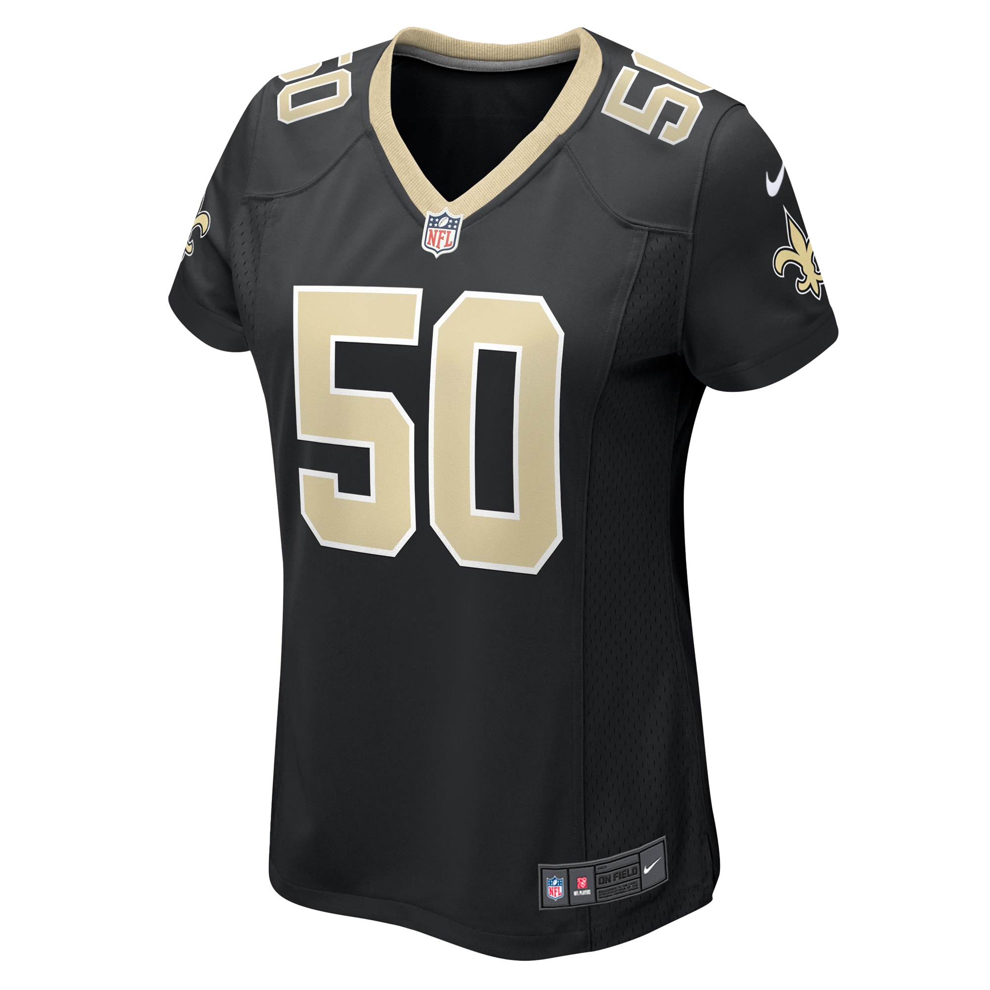 Women's New Orleans Saints Khalen Saunders Black Game Jersey JS1675 nicesnker - Image 2