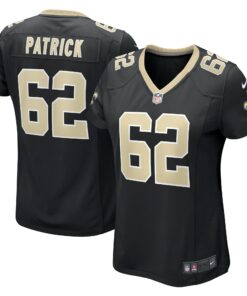 Women's New Orleans Saints Lucas Patrick Black Game Jersey JS4494 nicesnker