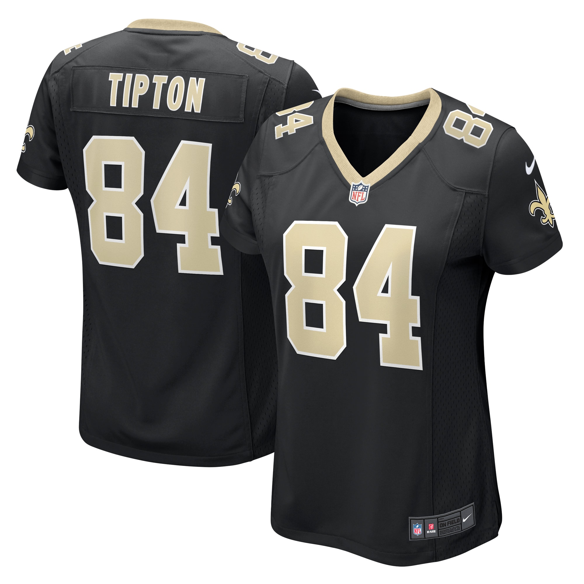 Women's New Orleans Saints Mason Tipton Black Game Jersey JS8504 nicesnker