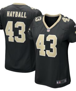 Women's New Orleans Saints Matthew Hayball Black Game Jersey JS6089 nicesnker