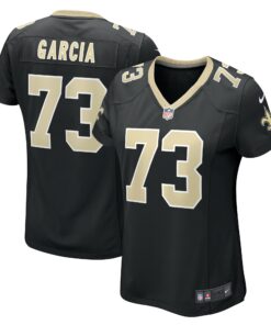 Women's New Orleans Saints Max Garcia Black Team Game Jersey JS4101 nicesnker