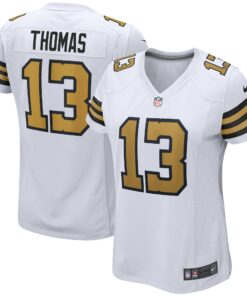 Women's New Orleans Saints Michael Thomas White Alternate Game Jersey JS3631 nicesnker