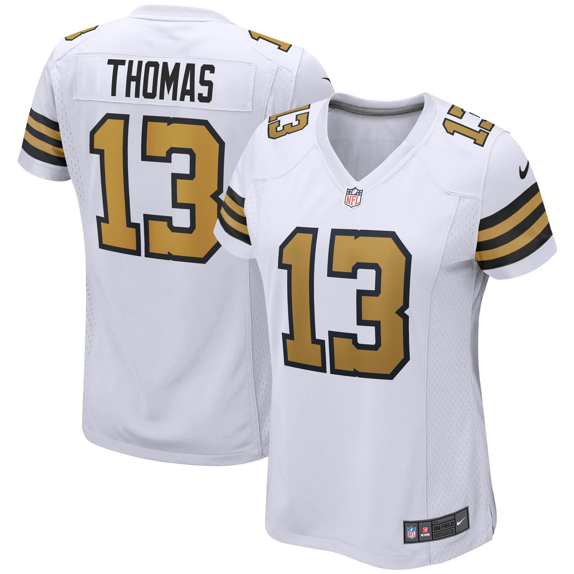 Women's New Orleans Saints Michael Thomas White Alternate Game Jersey JS3631 nicesnker
