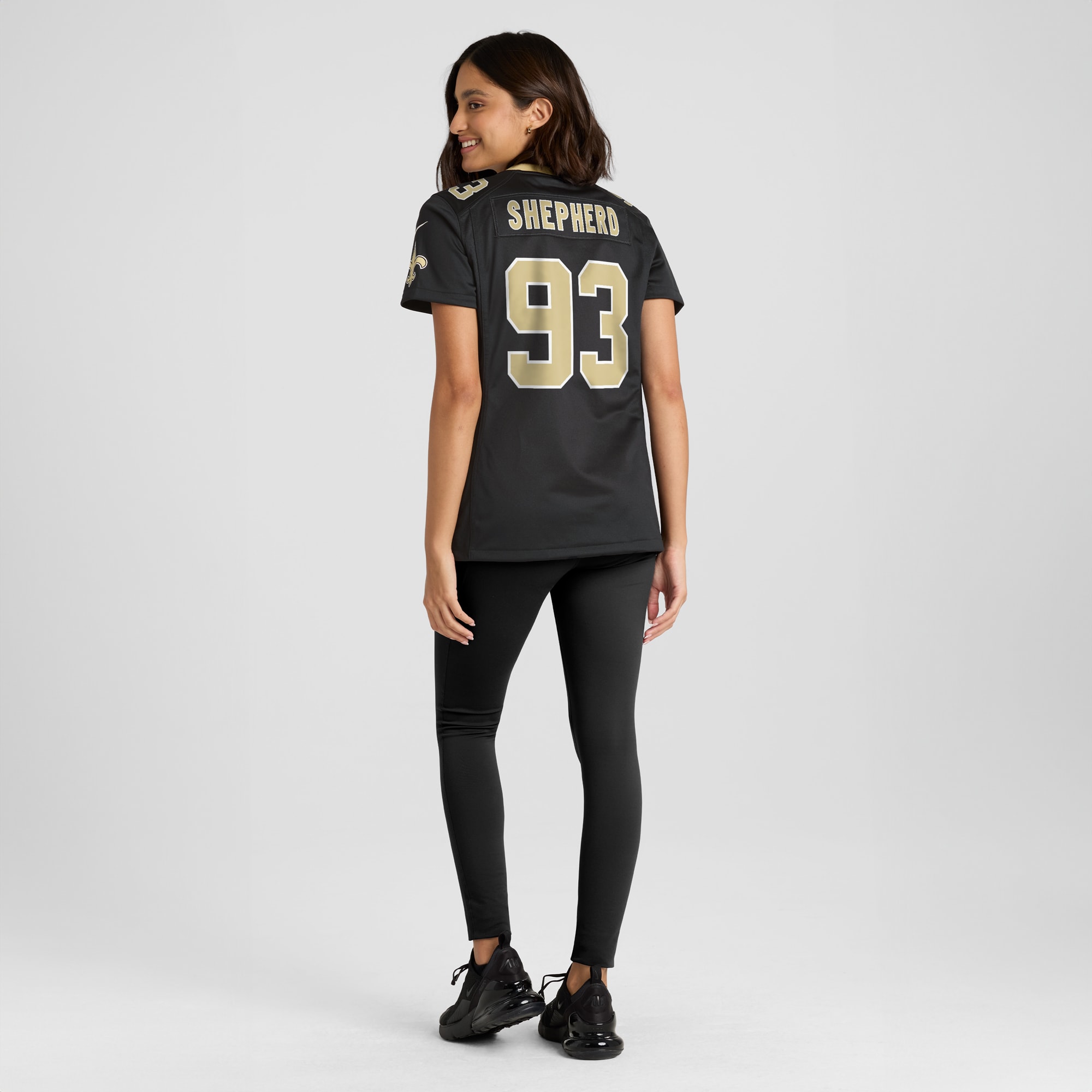 Women's New Orleans Saints Nathan Shepherd Black Game Jersey JS6629 nicesnker - Image 5