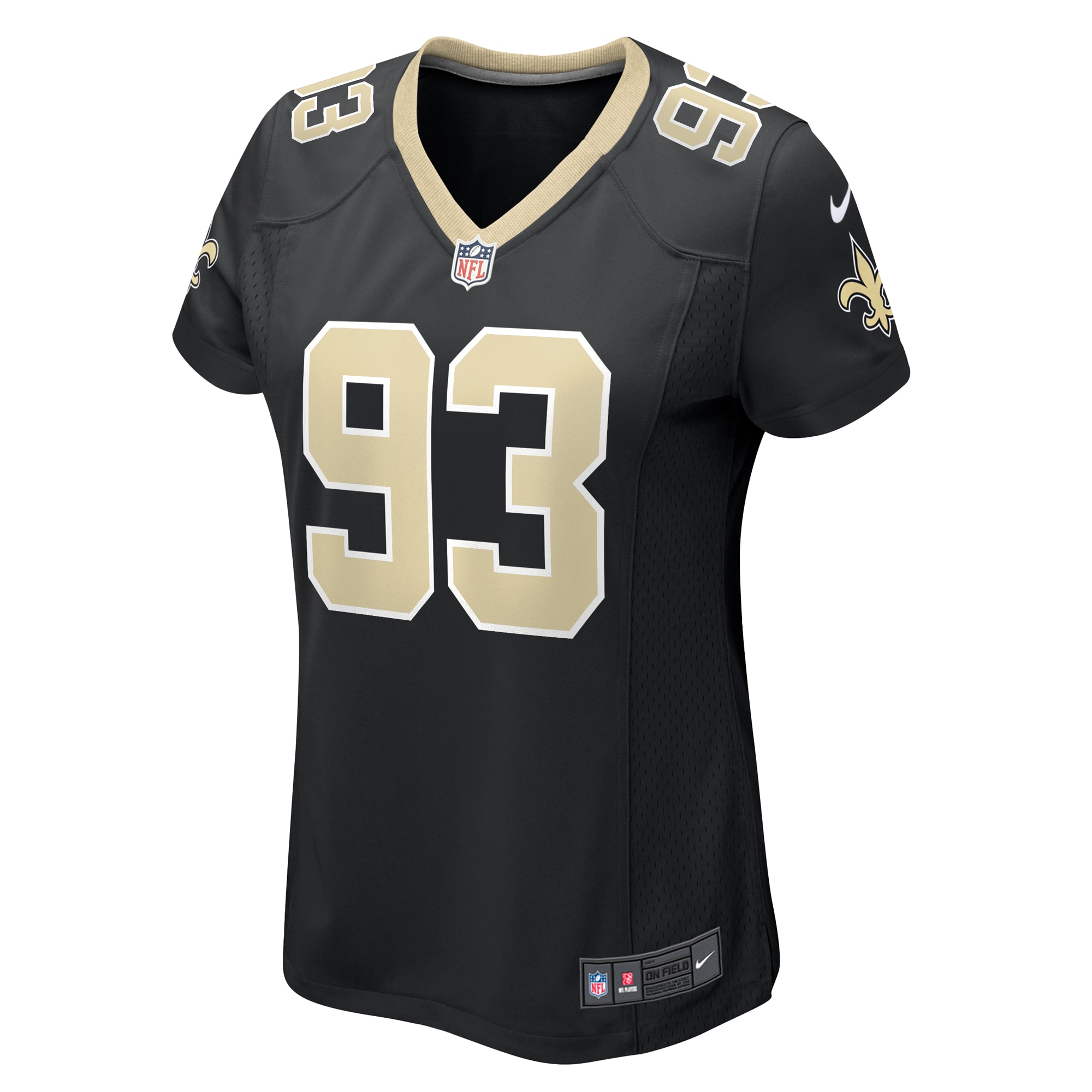 Women's New Orleans Saints Nathan Shepherd Black Game Jersey JS6629 nicesnker - Image 2