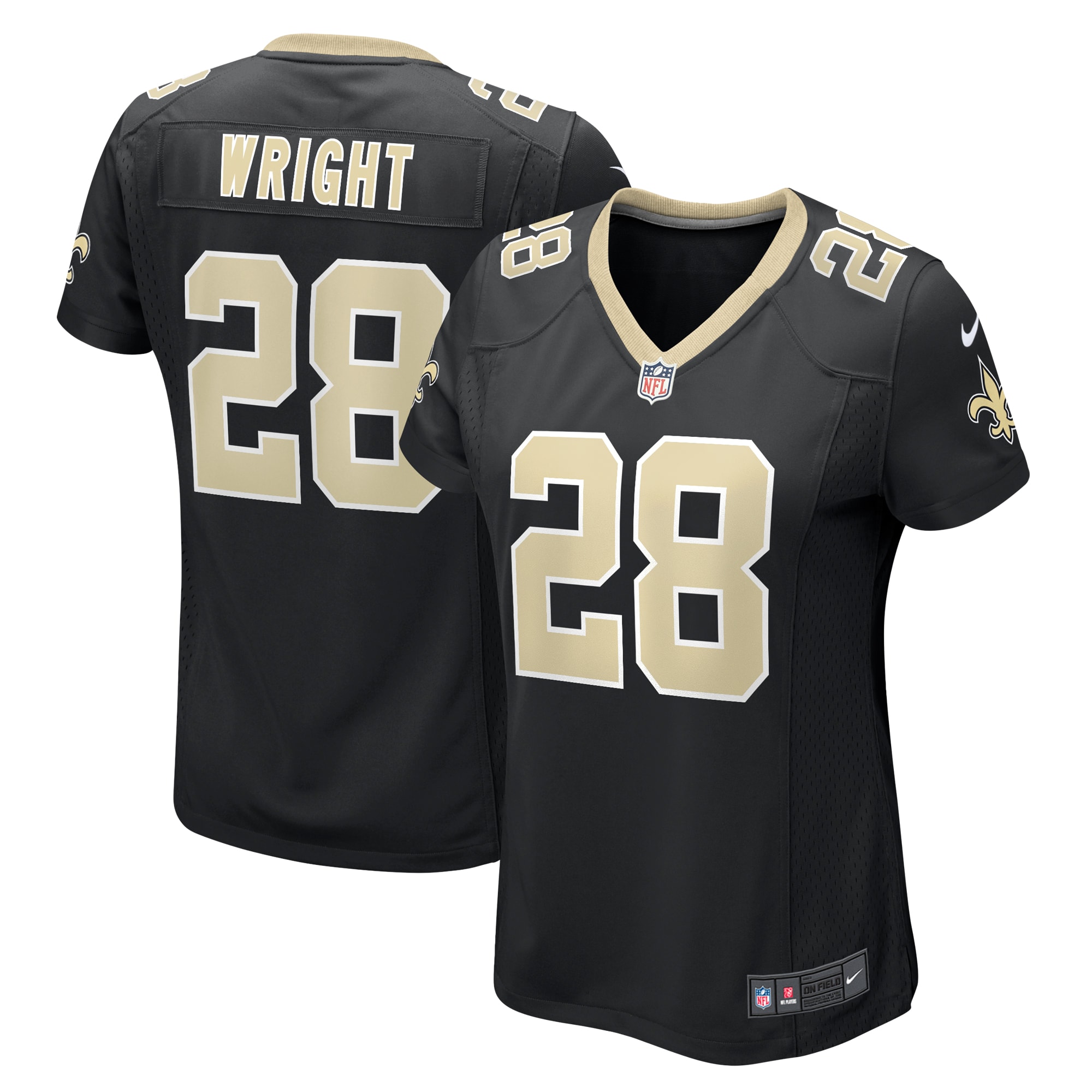 Women's New Orleans Saints Rejzohn Wright Black Game Jersey JS1954 nicesnker