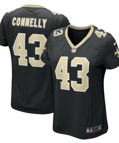 Women's New Orleans Saints Ryan Connelly Black Team Game Jersey JS8141 nicesnker