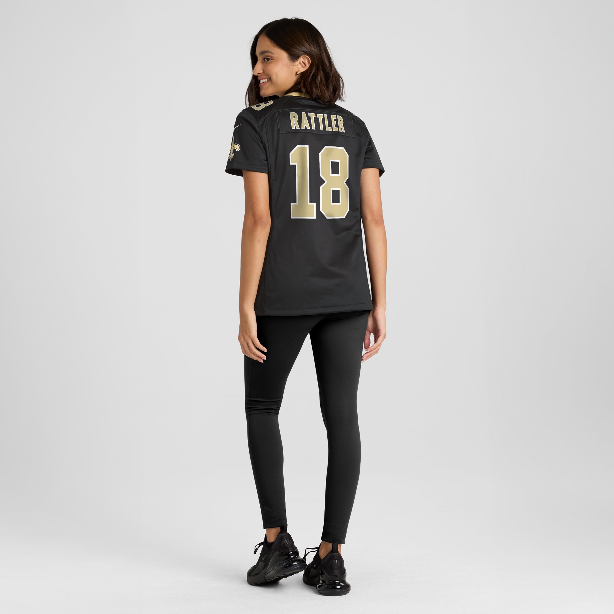 Women's New Orleans Saints Spencer Rattler Black Game Jersey JS9763 nicesnker - Image 5